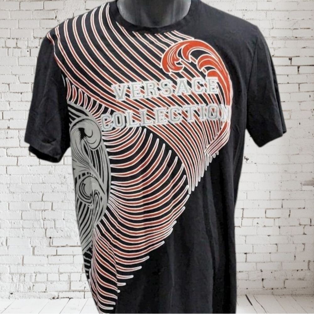 NWT Authentic VERSACE COLLECTION Graphic T-Shirt Men's Large with COA
